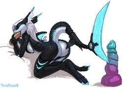 anthro dildo female female_focus female_only fish marine pixel pixel_art shark sharkie totesfleisch8