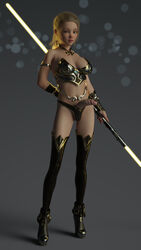 1futa 3d arm_behind_back armlet armor armwear ball_bulge balls balls_in_panties balls_under_clothes bare_shoulders bikini_armor blonde_hair bracelet breasts casual_boner casual_exposure casual_nudity circumcised cleavage cross cross_(symbol) cross_earrings curvy daz_studio earrings exposed exposed_penis fighter footwear full_body futa_only futa_sans_pussy futanari genitals glans grey_background half-erect hand_behind_back heels high_heels holding_object holding_sword holding_weapon ineffective_clothing ineffective_panties intersex jedi jewelry large_breasts light-skinned_futanari light_skin lightsaber long_hair melee_weapon metal_bikini navel panties panty_bulge penis penis_out piercing pose revealing_clothes simple_background skimpy skimpy_armor solo solo_focus standing star_wars stockings sword unconvincing_armor underwear vambraces vein veiny_penis weapon yellow_lightsaber