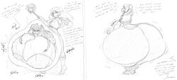 absurd_res after_vore ass_expansion aura_(sousou_no_frieren) digestion fat_ass female_pred female_prey fern_(sousou_no_frieren) gigantic_ass huge_ass huge_belly huge_breasts hyper_ass inside_stomach internal_view massive_ass massive_breasts natsumemetalsonic post_vore post_vore_weight_gain sketch sousou_no_frieren unwilling_prey vore_belly weight_gain