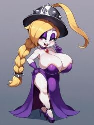 ai_generated cleavage furry hariet_(mario) high_heels huge_breasts nintendo rabbit shortstack sicksean super_mario_odyssey