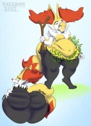 ass_expansion braixen game_freak nintendo pokemon pokemon_(species) razzbian tagme vore weight_gain