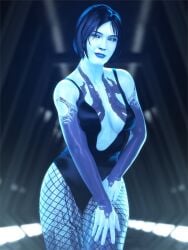 cortana fishnets halo halo_(game) halo_(series) halo_4 looking_at_viewer word2