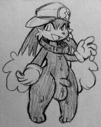 balls fauxtellno1_(artist) femboy klonoa klonoa_(series) male penis traditional_media_(artwork)