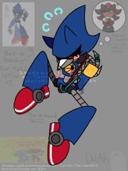 bandu_tuga cuntboy digital_media_(artwork) grey_background intersex metal_sonic robot scars self_upload shadow_the_hedgehog shadowedluminescence sonic_(series) sonic_the_hedgehog_(series) tagme wireplay wires