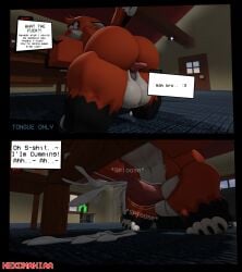 3d alternate_version canine cumming disembodied_tongue femboy fox freaky furry furry_only nekomaniaa nude_male roblox roblox_avatar robloxian self_upload tongue_in_anus