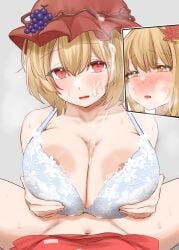 absurd_res absurdres big_breasts blonde_female blonde_hair blush censored cum_drip cum_on_body cum_on_breasts cum_on_face cum_on_hair cum_on_upper_body dickgirl female female_focus female_on_top femdom futa_on_female futanari futasub hat headwear huge_breasts incest large_breasts leaves light-skinned_female light-skinned_futanari light_skin minoriko_aki mosaic_censoring older_female older_sister paizuri_under_clothes red_eyes shizuha_aki sisters smile touhou usaka_ray yellow_eyes younger_female younger_futanari younger_sister