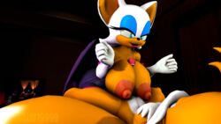 3d 3d_model 4k absurd_res anthro armwear big_breasts breasts canid canine chiropteran clothed clothed/nude clothed_female clothed_female_nude_male clothing daws19 duo elbow_gloves female fox gloves handwear hi_res lying male mammal mobian mobian_(species) mobian_bat nipples nude nude_male on_back paizuri penis rouge_the_bat sega sex sonic_(series) sonic_adventure_2 sonic_the_hedgehog_(series) straight tails titjob wings