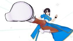 3d azumanga_daiou boots brown_pantyhose chun-li cosplay nyamo_minamo_kurosawa pantyhose qipao street_fighter white_boots