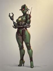 ai ai_generated assaultron built-in_high_heels child_bearing_hips cleavage fallout high_heels sicksean thick_thighs