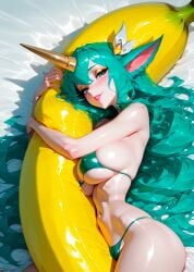 1female 1girls ai_generated ass bannana belly_button big_ass bikini blush blushing_at_viewer boob breasts child_bearing_hips curvy curvy_female curvy_figure fantasy female femdom goat_girl goddess green_eyes green_hair healer horn horny innie_belly_button league_of_legends long_hair looking_at_viewer medium_breasts naked naked_female navel nipples outdoors patreon pussy riot_games sensual sexually_suggestive sexy shiny_skin solo solo_female solo_focus soraka stable_diffusion star_guardian_series star_guardian_soraka stblfantasy suggestive support tattoo thick thick_thighs thighs toned toned_body toned_female very_long_hair water wet