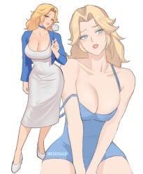 1girls big_breasts blonde_hair cleavage female female_only invisible_woman invisible_woman_(marvel_rivals) marvel marvel_rivals meziosaur milf sue_storm