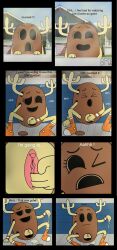 antlers bpq00x cartoon_network comic dialogue edit female female_only masturbating masturbation partially_nude peanut penny_fitzgerald penny_fitzgerald_(peanut) pussy pussy_juice solo solo_female text the_amazing_world_of_gumball