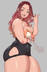 1girls big_breasts looking_at_viewer original ryo_agawa smile tagme thick_thighs