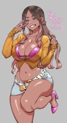 1girls big_breasts heels long_hair original ryo_agawa thick_thighs