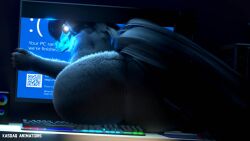 1girls 3d 3d_animation anthro ass bouncing_ass female female_only fur furry kasdaq scp-1471 scp_foundation solo tagme video