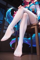 1girls ahri ai_generated crossed_legs ecchidreams feet feet_focus feet_together foot_fetish foot_worship footjob_with_legwear footwear fox fox_ears fox_girl fox_tail hand_on_knee hi_res japanese_clothes kimono large_breasts legwear legwear_only pink_hair sexy sitting spirit_blossom_ahri spirit_blossom_series stable_diffusion thighhighs white_legwear white_thighhighs