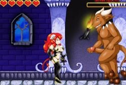 anal animated cum_inside demon minotaur monster red_hair vanja