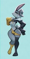 anthro big_hips bigdad bugs_bunny bulge bulge_through_clothing femboy fembugs_bunny furry lagomorph thick_thighs