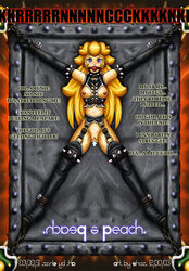 after_rape ball_gag bondage crying_with_eyes_open fuck_dungeon gag gagged mario_(series) nintendo nipples princess_peach pussy rack_(torture) shaxbert stretching super_mario_bros. torture torture_chamber