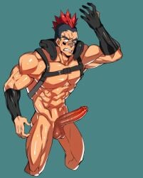 balls bara big_penis boner erection kill_la_kill kinagase_tsumugu male male_only muscles muscular na_insoo penis rennik solo solo_male