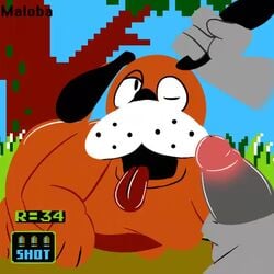 animated anon canine cum cum_on_face dog duck duck_hunt duck_hunt_dog ear_grab foreskin gameplay_mechanics gay male male_only maloba masturbation nintendo no_sound penis tongue tongue_out video what yaoi zoophilia