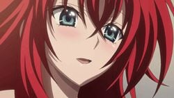 animated animated_gif areolae blush breasts demon_girl female gif high_school_dxd high_school_dxd_born inviting inviting_to_sex large_breasts long_hair nipples nude_female presenting presenting_breasts red_hair rias_gremory screencap screenshot smile smiling tnk_(company)