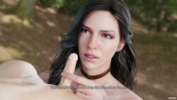 1boy 1girls 3d blender cd_projekt_red comparing_to_finger erection female handjob light-skinned_female light-skinned_male light_skin male penis small_penis small_penis_humiliation straight text the_witcher_(series) the_witcher_3:_wild_hunt two-finger_handjob vekkte yennefer