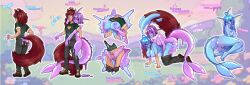 2025 absurd_res animal_humanoid ass black_sclera blue_body blush bottomwear breast_growth breasts canid canid_humanoid clothing dialogue duo eeveelution english_text erection female footwear generation_1_pokemon genitals glistening glistening_body goo_hair goo_transformation greeting growth hi_res humanoid humanoid_to_anthro male mammal mammal_humanoid merging millardcromwell nintendo nipples nude pants penis pet_praise pink_body pokemon pokemon_(species) praise profanity pseudo_hair ruby_(animeking503) sequence shirt shoes smile species_transformation tail text topwear transformation vaporeon