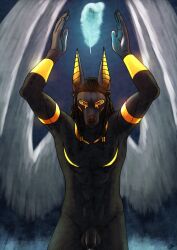 anubis from egyptian mythology by erkhyan