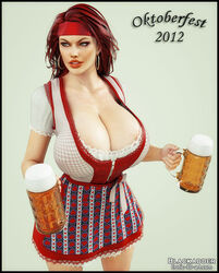 1girls 3d beer big_breasts blackadder blackadder3d breasts bust busty cleavage dirndl dress erotic-3d-art huge_breasts large_breasts legs miriam oktoberfest thick_thighs thighs tracht