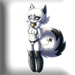 1girls bikini blushing_female breaking breast_press breasts_out collar eyes_half_open fox fox_ears fox_girl fox_tail kit_community legs mikoki_fox no_ai pussy semi_nude sexy sexy_body sexy_female sexy_pose socks solo_female tagme tagme_(artist) tagme_(character) tagmeo