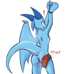 ! 2020 anthro ass blue_body blue_scales blue_skin bound bound_wrists breasts butt_slap digital_media_(artwork) disembodied_hand dragon duo enginetrap female female_focus furry furry_only genitals hands_tied hi_res horn membrane_(anatomy) membranous_wings nude open_mouth pussy rope scalie scalie_only slapping slapping_butt solo_focus spanking syl_(enginetrap) western_dragon wings