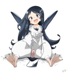 aishou_shuppan avian cloaca clothing dely_(ishuzoku_reviewers) female ishuzoku_reviewers monster_girl open_mouth penguin penguin_girl