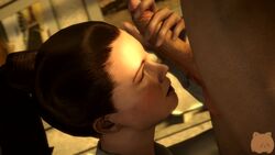 3d agent_47 animated athletic balls brown_hair clothed_female_nude_male clothing eyelashes eyeliner fatcat17 fellatio female female_focus fit fit_female freckles green_eyes handjob hitman hitman_absolution long_hair long_penis male oral oral_penetration oral_sex penis penis_grab ponytail tagme thick_penis tied_hair veiny_penis victoria_burnwood video