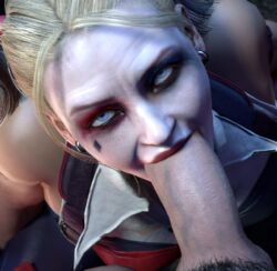 1boy 1girls 3d :>= angry_dragon areolae balls batman_(series) big_penis blonde_hair blowjob blue_eyes breasts busty cassie_cage cassie_quinn cosplay dc dc_comics egirl eye_contact eyelashes eyeshadow female female_focus harley_quinn_(cosplay) huge_cock kneeling large_breasts large_penis leeterr long_hair long_penis makeup male mascara medium_breasts mortal_kombat mortal_kombat_11 multicolored_hair naughty_face nipples oral oral_penetration oral_sex pale-skinned_female pale-skinned_male pale_skin partial_male penis pov pubic_hair red_lipstick seductive_eyes slim smile smiling straight tagme thick_lips throat_barrier tied_hair twintails veiny_penis