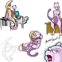 2007 anthro breasts color cresselia female interspecies male mewtwo nipples penis pokemon pokemon_(species) straight tagme