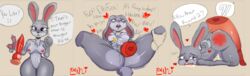 2020 absurd_res anthro ass blush bodily_fluids canid canine comic cum cum_in_pussy cum_inside disney female fox fur genital_fluids genitals grey_body hi_res judy_hopps knotting lagomorph leporid lewnoli male male_penetrating mammal medium_breasts nick_wilde nude open_mouth penetration penis purple_eyes rabbit red_fox sex simple_background straight zootopia