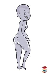 big_ass breasts cartoon_network female hbo_max infinity_train lake_(infinity_train) nude shaved_head shiny skin supercheezcake_(artist) white_background