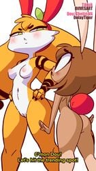 2girls 9:16 animated anthro anus ass blush breasts brown_fur bunny_ears chelizi chelizi_(diives) color colored dialogue diives dou_(diives) duo english english_voice female female_only fur furry furry_only heart long_ears moan music nude oc oolay-tiger orange_fur petite pussy short_playtime shorter_than_30_seconds skinny small_breasts sound standing tagme tail tiger_girl vertical_video video voice_acted xingzuo_temple yuri