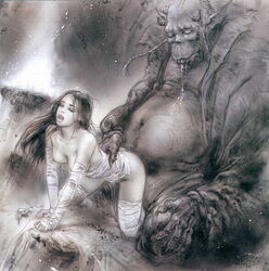 female human luis_royo male monster ogre penetration sex size_difference straight the_blue_prince