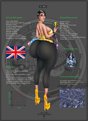 big_ass big_breasts bimbo black_hair blue_eyes breasts dragonfreelance female female_only heels high_heels hips legs lips pale-skinned_female pale_skin pose solo_female thick_thighs thighs whore_vice wide_hips