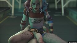 3d animated athletic_futanari batman_(series) bracelet colored_hair dc dickgirl dickgirl_penetrating fishnet fishnet_stockings fishnets fortnite futanari futanari_penetrated harley_quinn harley_quinn_(fortnite) human intersex intersex_penetrated loop male_on_futa netfuta no_sound penis pouncing pounding pov seductive smirk source_filmmaker suicide_squad tagme thighs tongue_out train train_interior video white_hair