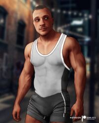 big_bulge boner bulge clothes damnarts erect_penis erection erection_under_clothes hard_on huge_bulge male male_only muscles muscular muscular_male