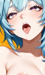 artist:pixipeach genshin_impact eula_(genshin_impact) 1girl solo breasts large_breasts nipples areolae ass pussy nude completely_nude uncensored nsfw hentai blush curvy thick_thighs wide_hips thighs navel long_hair looking_at_viewer smile seductive open_mouth full_body high_resolution highly_detailed simple_background rule34 ai_generated patreon