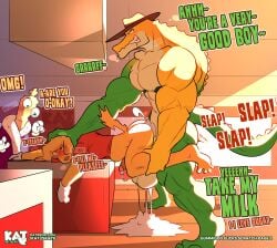 absurd_res anal anal_penetration animate_inanimate anthro balls balls_deep big_balls big_penis bird_dog blush bodily_fluids butt candy canid canine canis chess_piece clothing cowboy_hat crocodilian cum cum_pooling cum_request cumshot dessert dialogue dirty_talk domestic_dog duo duo_focus ejaculation english_text erection excessive_cum excessive_genital_fluids explicitly_stated_consent food food_creature french_kissing from_front_position fur gay gay_male genital_fluids genitals glitch_productions gloves golden_retriever green_body group gummigoo_(tadc) gummigoo_(the_amazing_digital_circus) gummy_(food) gummy_creature handwear hat hat_only headgear headgear_only headwear headwear_only heart_eyes heart_symbol hi_res huge_balls huge_penis humanoid_genitalia humanoid_penis hunting_dog kat2skate kinger_(tadc) kinger_(the_amazing_digital_circus) kissing living_candy looking_pleasured lying male male/male mammal mostly_nude muscular muscular_anthro muscular_male on_back penetration penile penile_penetration penis penis_in_ass profanity red_clothing red_shirt red_topwear reptile retriever reverse_missionary_position robe scalie scratch_(tadc) scratch_(the_amazing_digital_circus) sex shirt side_view text the_amazing_digital_circus topwear white_clothing white_gloves white_handwear yaoi yellow_body yellow_fur