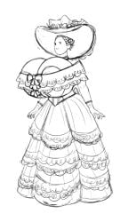 noxshade benerusian tagme nobility hat georgian georgian_dress bows areolae areolae_slip huge_breasts breasts hyper_breasts dress fancy historical historical_dress