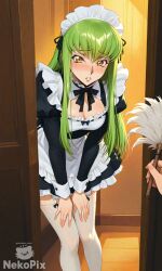 artist:nekopix code_geass c.c._(code_geass) 1girl solo breasts large_breasts nipples areolae ass pussy nude completely_nude uncensored nsfw hentai blush curvy thick_thighs wide_hips thighs navel long_hair looking_at_viewer smile seductive open_mouth full_body high_resolution highly_detailed simple_background rule34 ai_generated patreon