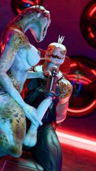 3d_(artwork) 9:16 alien anthro anthro_on_anthro arm_quills balls bdsm big_penis bondage bound breasts chair chair_bondage clothed clothed/nude clothed_anthro clothed_male clothing colored digital_media_(artwork) digitigrade dominant dominant_anthro dominant_female duo erection eye_contact female furniture genitals halo_(series) hands_behind_back hi_res holding_object holding_sex_toy humanoid_genitalia humanoid_penis ibie'shan intraspecies kig-yar looking_at_another male male/female microsoft nipple_outline nipples non-mammal_breasts nude nude_anthro nude_female penetrable_sex_toy penis pupils quill_hair ralic_turman reptile restrained restrained_legs scales scalie sex_toy sharp_teeth side_boob sitting slit_pupils submissive submissive_male tan_body tan_scales teeth tight_clothing vulva widescreen xbox_game_studios