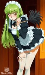 artist:nekopix code_geass c.c._(code_geass) 1girl solo breasts large_breasts nipples areolae ass pussy nude completely_nude uncensored nsfw hentai blush curvy thick_thighs wide_hips thighs navel long_hair looking_at_viewer smile seductive open_mouth full_body high_resolution highly_detailed simple_background rule34 ai_generated patreon