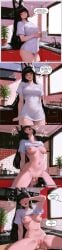 1girls female_focus curvy curvy_figure curvaceous curvy_female icysoup ai_generated more_at_source uncensored patreon high_quality self_upload patreon_username zenless_zone_zero hoshimi_miyabi kitchen cunnilingus eating_pussy spread_legs english_text white_shirt t-shirt naked_shirt thick_thighs nipples shirt_lift wet wet_pussy sweat hand_over_eyes hands_on_face shocked shy thick_ass light-skinned_female black_hair very_long_hair blunt_bangs red_eyes white_pupils animal_ears fox_ears sidelocks animal_ear_fluff medium_breasts female_orgasm 1boy faceless_male potted_plant moaning pleasure_face blush hearts_around_head